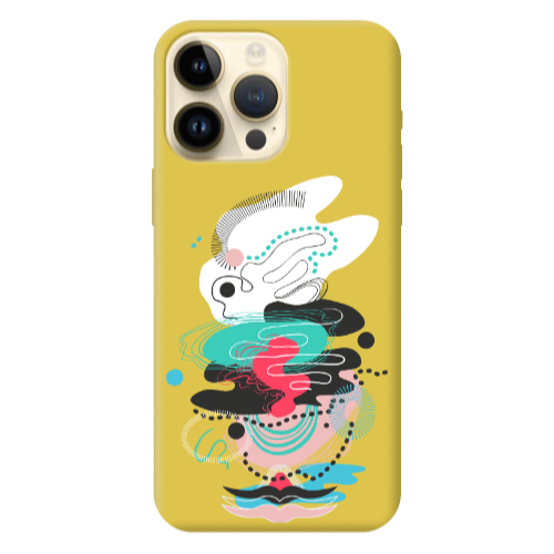 Apple iPhone 13 Pro Max Abstract 50 Yellow Colored Silicone TPU Θήκη