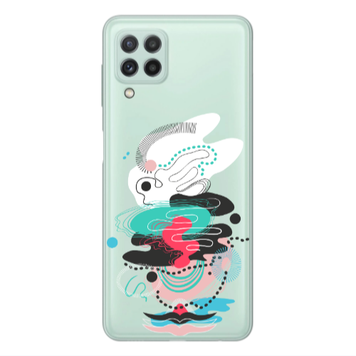 Samsung A22 4G Abstract 50 Transparent Silicone TPU Θήκη