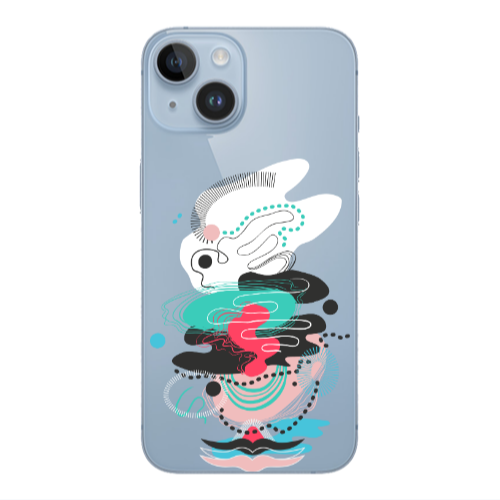 Apple iPhone 14 Plus Abstract 50 Transparent Silicone TPU Θήκη