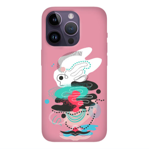 Apple iPhone 14 Pro Max Abstract 50 Pink Colored Silicone TPU Θήκη