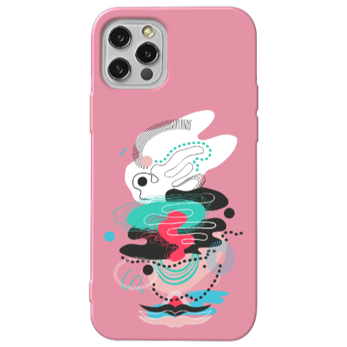 Apple iPhone 13 Pro Abstract 50 Pink Colored Silicone TPU Θήκη