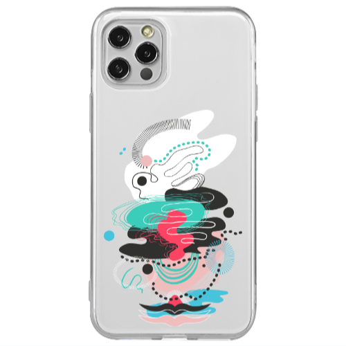 Apple iPhone 12 Pro Abstract 50 Transparent Silicone TPU Θήκη