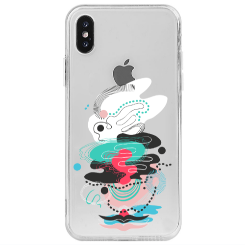 Apple iPhone Xs Max Abstract 50 Transparent Silicone TPU Θήκη