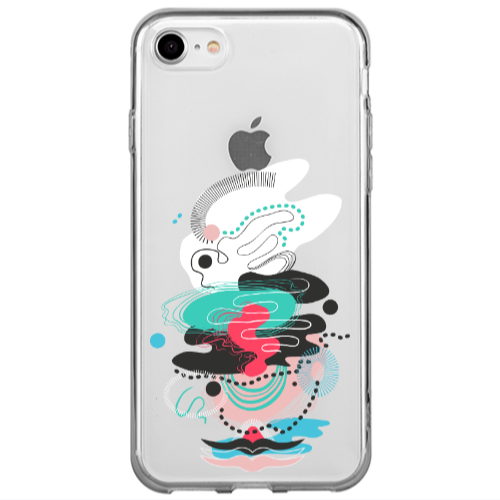 Apple iPhone 7 Abstract 50 Transparent Silicone TPU Θήκη