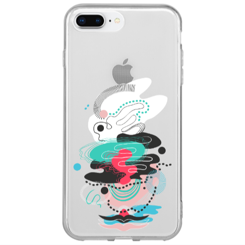 Apple iPhone 7 Plus Abstract 50 Transparent Silicone TPU Θήκη