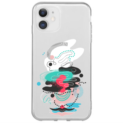 Apple iPhone 12 Mini Abstract 50 Transparent Silicone TPU Θήκη