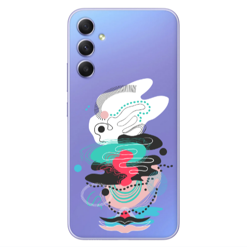Samsung A34 Abstract 50 Transparent Silicone TPU Θήκη