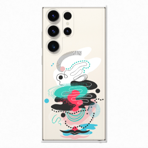 Samsung S23 Ultra Abstract 50 Transparent Silicone TPU Θήκη