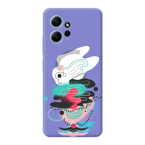 Xiaomi Redmi Note 12 4G Abstract 50 Purple Colored Silicone TPU Θήκη