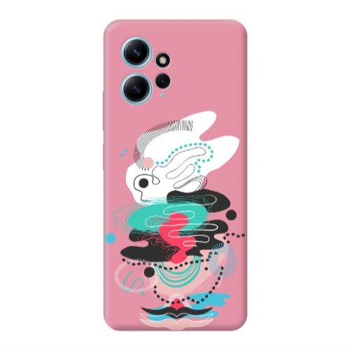 Xiaomi Redmi Note 12 4G Abstract 50 Pink Colored Silicone TPU Θήκη