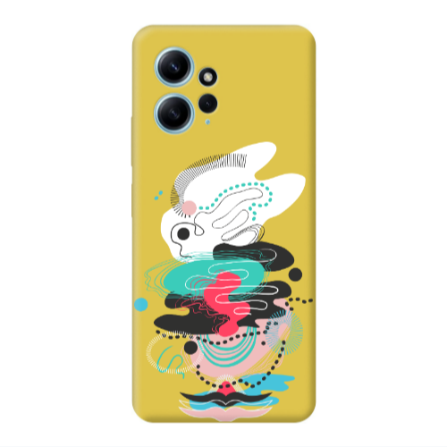 Xiaomi Redmi Note 12 4G Abstract 50 Yellow Colored Silicone TPU Θήκη