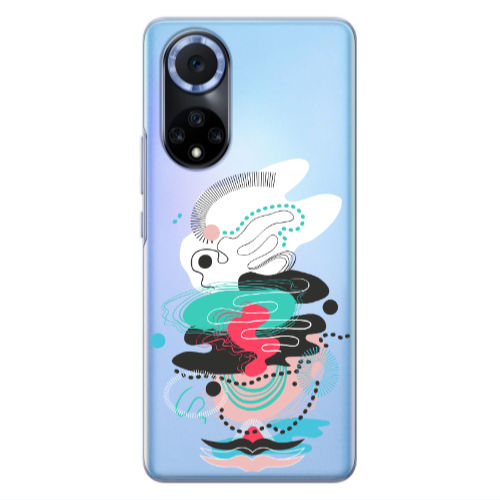Huawei Nova 9 Abstract 50 Transparent Silicone TPU Θήκη