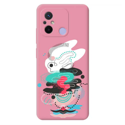 Xiaomi Redmi 12C Abstract 50 Pink Colored Silicone TPU Θήκη