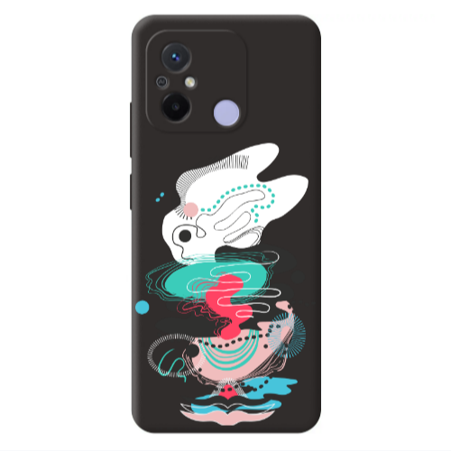 Xiaomi Redmi 12C Abstract 50 Black Colored Silicone TPU Θήκη