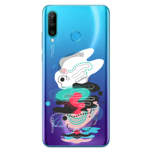 Huawei P30 Lite Abstract 50 Transparent Silicone TPU Θήκη