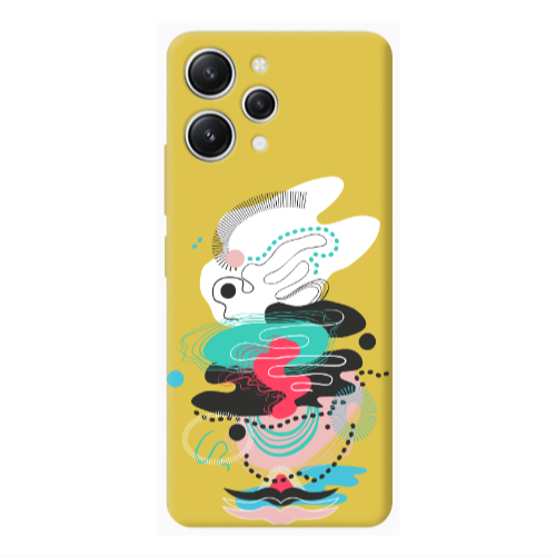 Xiaomi Redmi 12 Abstract 50 Yellow Colored Silicone TPU Θήκη