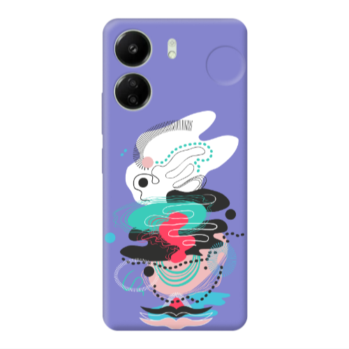 Xiaomi Redmi 13C Abstract 50 Purple Colored Silicone TPU Θήκη