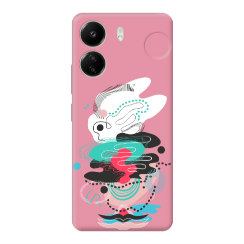 Xiaomi Redmi 13C Abstract 50 Pink Colored Silicone TPU Θήκη