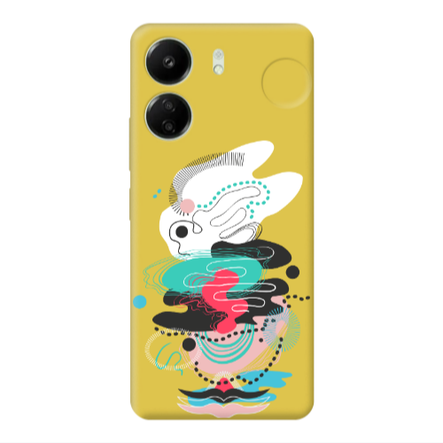 Xiaomi Redmi 13C Abstract 50 Yellow Colored Silicone TPU Θήκη