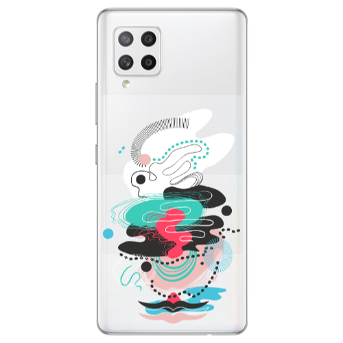 Samsung A42 5G Abstract 50 Transparent Silicone TPU Θήκη