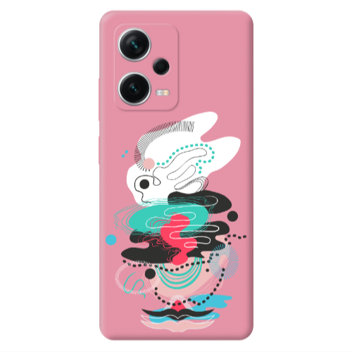 Xiaomi Poco X5 Abstract 50 Pink Colored Silicone TPU Θήκη