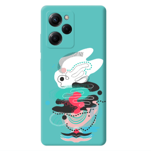 Xiaomi Poco X5 Pro Abstract 50 Turquoise Colored Silicone TPU Θήκη