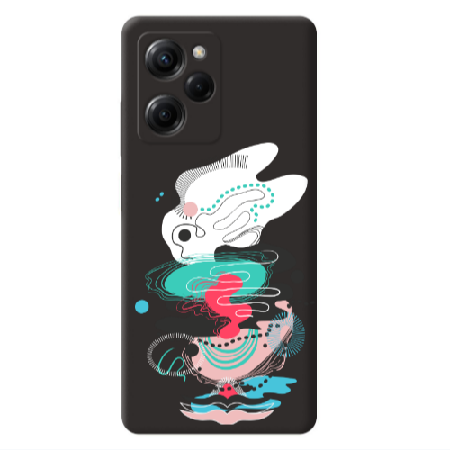 Xiaomi Poco X5 Pro Abstract 50 Black Colored Silicone TPU Θήκη