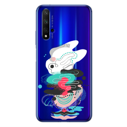 Huawei Nova 5 T Abstract 50 Transparent Silicone TPU Θήκη