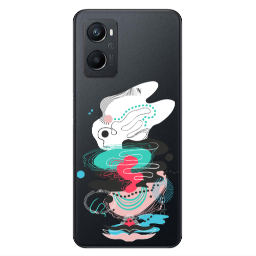 Oppo A 96 Abstract 50 Transparent Silicone TPU Θήκη
