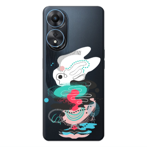 Oppo A 98 Abstract 50 Transparent Silicone TPU Θήκη