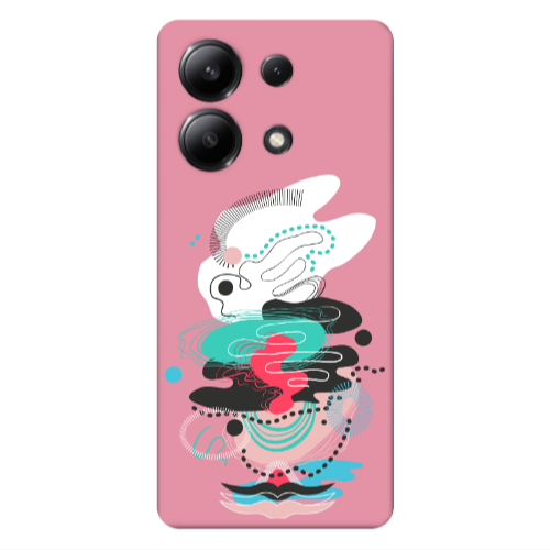 Xiaomi Redmi Note 13 4G Abstract 50 Pink Colored Silicone TPU Θήκη