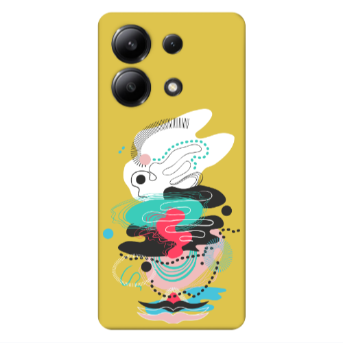 Xiaomi Redmi Note 13 4G Abstract 50 Yellow Colored Silicone TPU Θήκη