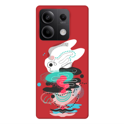 Xiaomi Redmi Note 13Pro 5G Abstract 50 Red Colored Silicone TPU Θήκη