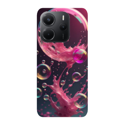 Xiaomi Redmi Note 14 Pink balloon Transparent Silicone TPU Θήκη