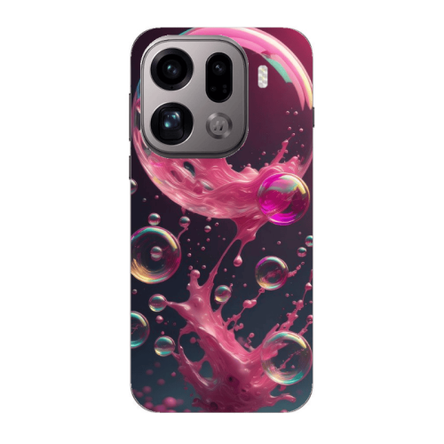 Oppo Find X9 Pro Pink balloon Transparent Silicone TPU Θήκη