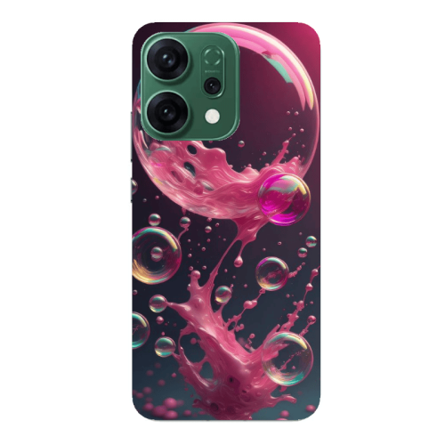 Oppo RENO 14 Pink balloon Transparent Silicone TPU Θήκη