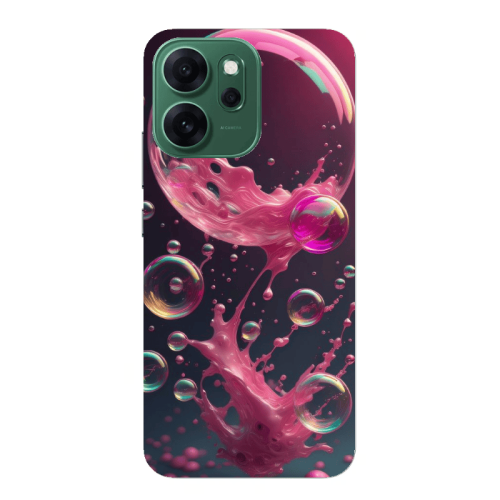 Oppo 14 F Pink balloon Transparent Silicone TPU Θήκη