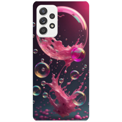 Samsung A52 Pink balloon Transparent Silicone TPU Θήκη