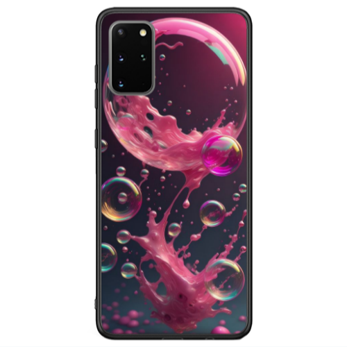 Samsung S20 Pink balloon Black Glossy Θήκη
