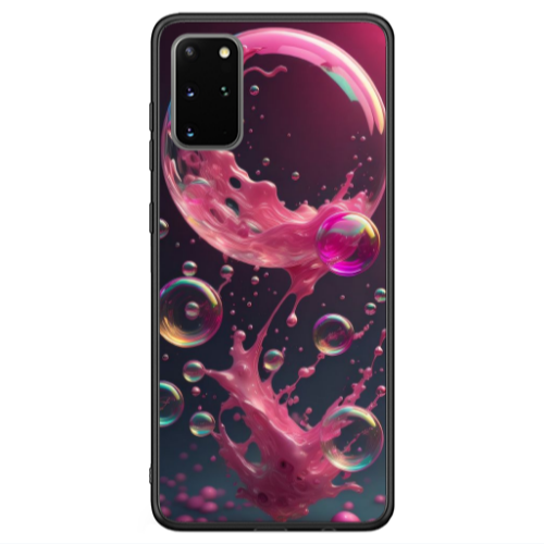 Samsung S20 FE Pink balloon Black Glossy Θήκη