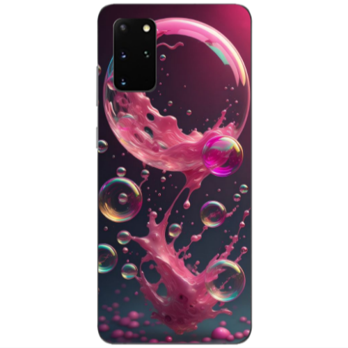 Samsung S20 Plus Pink balloon Transparent Silicone TPU Θήκη