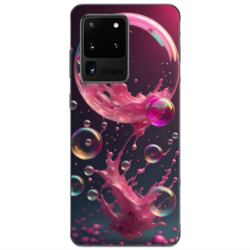Samsung S20 Ultra Pink balloon Transparent Silicone TPU Θήκη
