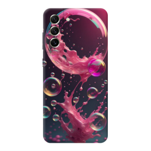 Samsung S21 Pink balloon Transparent Silicone TPU Θήκη