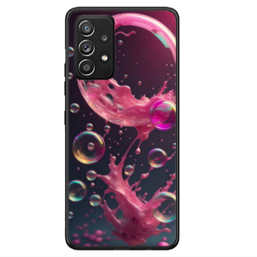 Samsung A53 Pink balloon Black Glossy Θήκη