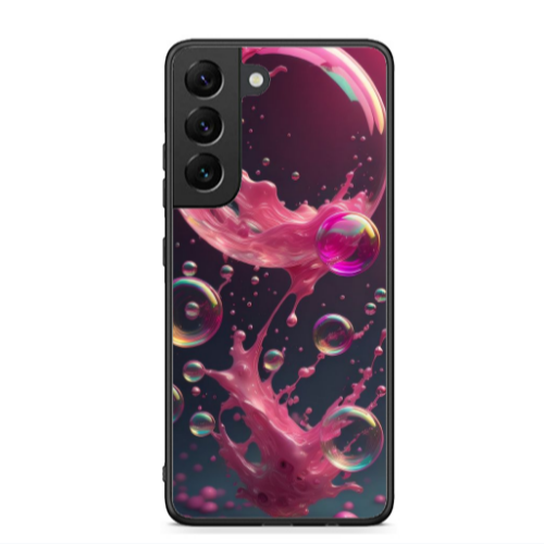 Samsung S22 Plus Pink balloon Black Glossy Θήκη