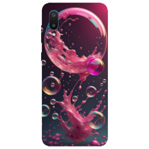 Samsung A02 Pink balloon Transparent Silicone TPU Θήκη