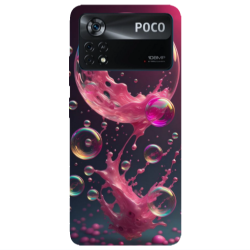 Xiaomi Poco X4 Pro Pink balloon Transparent Silicone TPU Θήκη