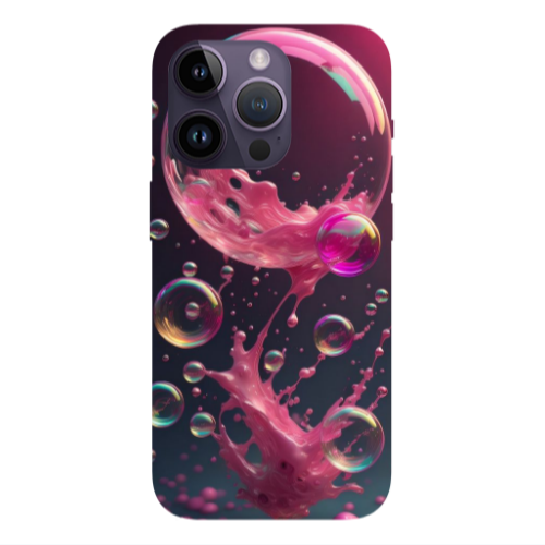 Apple iPhone 14 Pro  Pink balloon Transparent Silicone TPU Θήκη