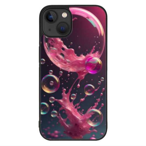 Apple iPhone 13 Mini Pink balloon Black Glossy Θήκη