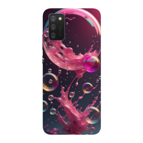 Samsung A03S Pink balloon Transparent Silicone TPU Θήκη